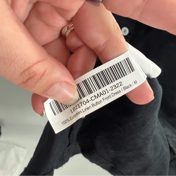 Quince 100% European Linen Black Button Front Dress - Picture 10 of 10